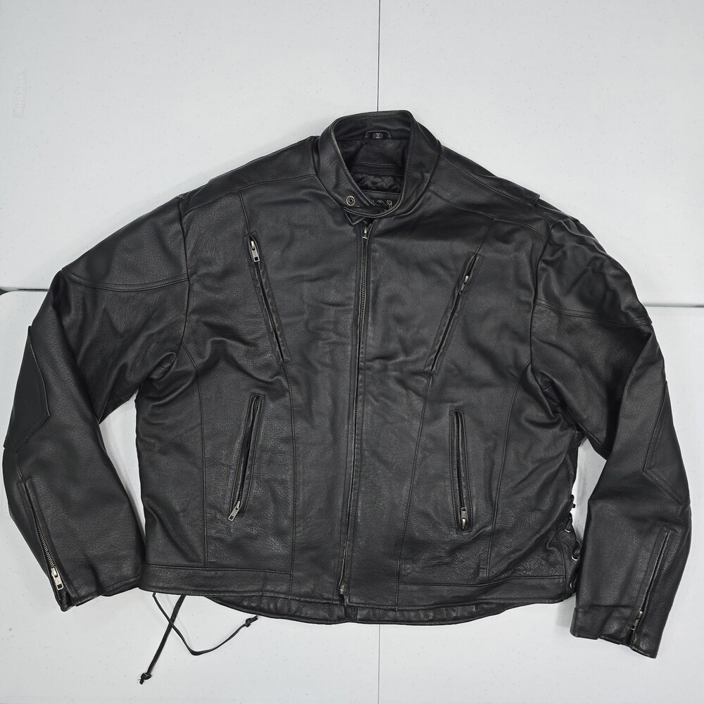Vintage Y2K Leather Gallery Motorcycle/Biker Jacket Men 3XL Thinsulate Lining